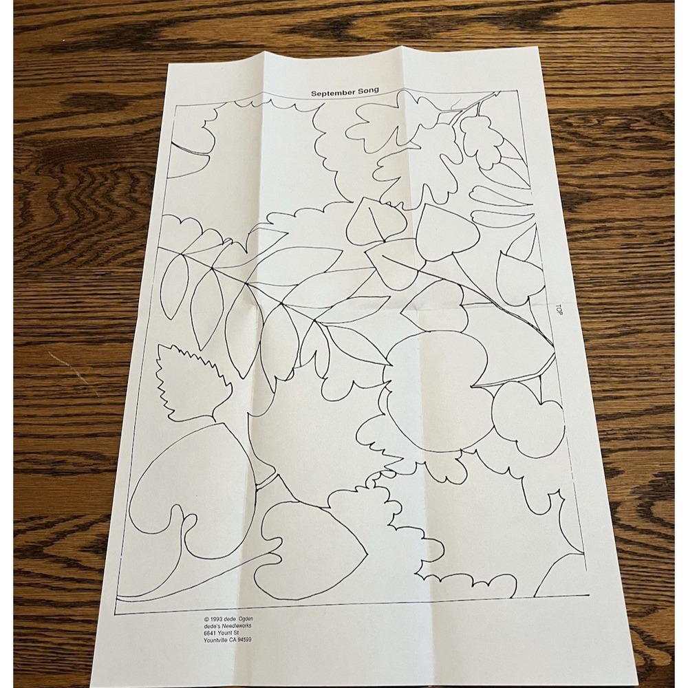 September Song Embroidery Pattern Chart Instructions Sampler Needlework - Picture 8 of 8